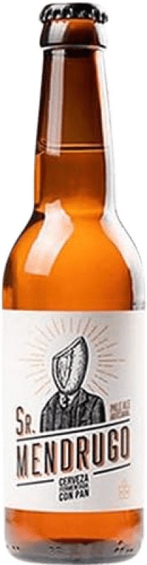 Envio grátis | Caixa de 6 unidades Cerveja Mica Sr. Mendrugo Pale Ale, Premium Espanha Garrafinha Terço 33 cl