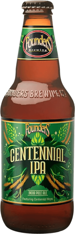 103,95 € Spedizione Gratuita | Scatola da 24 unità Birra Mahou Founders Centennial IPA Dorada Bottiglia Terzo 33 cl