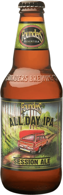 Free Shipping | 24 units box Beer Mahou Founders All Day IPA Spain One-Third Bottle 33 cl