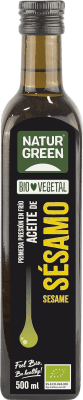 Spedizione Gratuita | Olio Vegetale Natur Green Spagna Eco — Biologico Bottiglia Medium 50 cl Sésamo — Sesamo