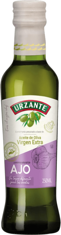Kostenloser Versand | 6 Einheiten Box Olivenöl Urzante E-NOL Extra Nativ Spanien Kleine Flasche 25 cl Ajo — Knoblauch
