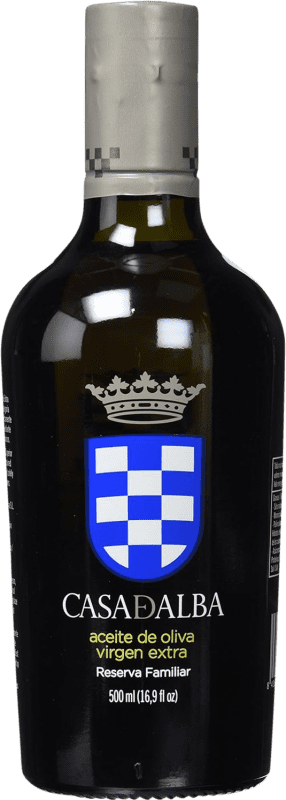 18,95 € Envío gratis | Aceite de Oliva Casa de Alba Virgen Extra Reserva Familiar Reserva Botella Medium 50 cl