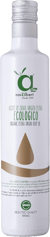 8,95 € Envío gratis | Aceite de Oliva Albert Casalbert Virgen Extra Artesanal Ecológico Ecológico Botella Medium 50 cl