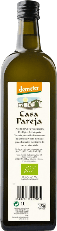 Envio grátis | Azeite de Oliva Casa Pareja Demeter Bio Região de Múrcia Espanha 1 L