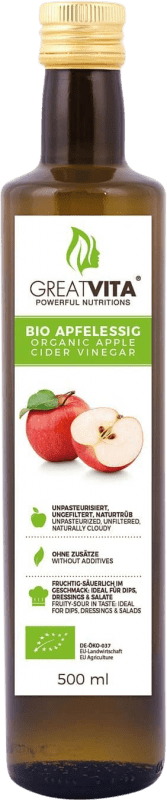 Бесплатная доставка | Уксус Great Vita MeaVita Sidra de Manzana Nuez Turbio sin Filtrar Orgánico Испания бутылка Medium 50 cl