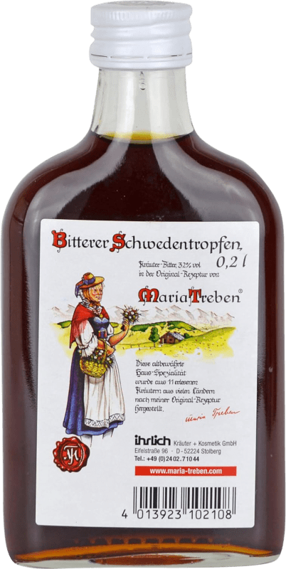 Kostenloser Versand | Kräuterlikör Maria Treben. Hierbas Suecas Schweden Kleine Flasche 20 cl