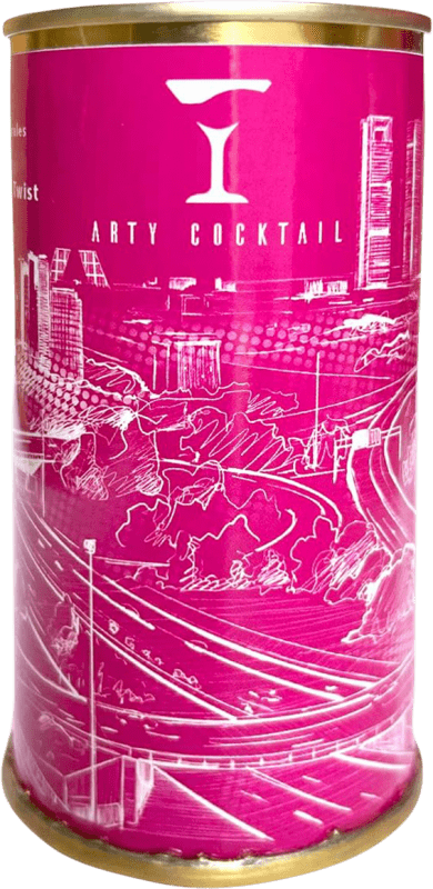5,95 € Envío gratis | Cóctel Sour Arty Cocktail. Sour Fresa Chocolate Blanco Cítrico & Gin Lata 16 cl