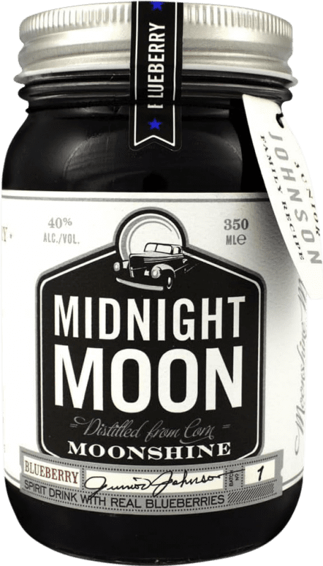 Kostenloser Versand | Liköre Midnight Moon Moonshine Blueberry Vereinigte Staaten Drittelliterflasche 35 cl