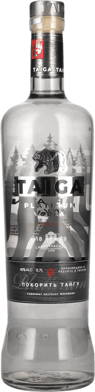 19,95 € Envío gratis | Vodka Taiga Shtof Platinum — Edición Platino