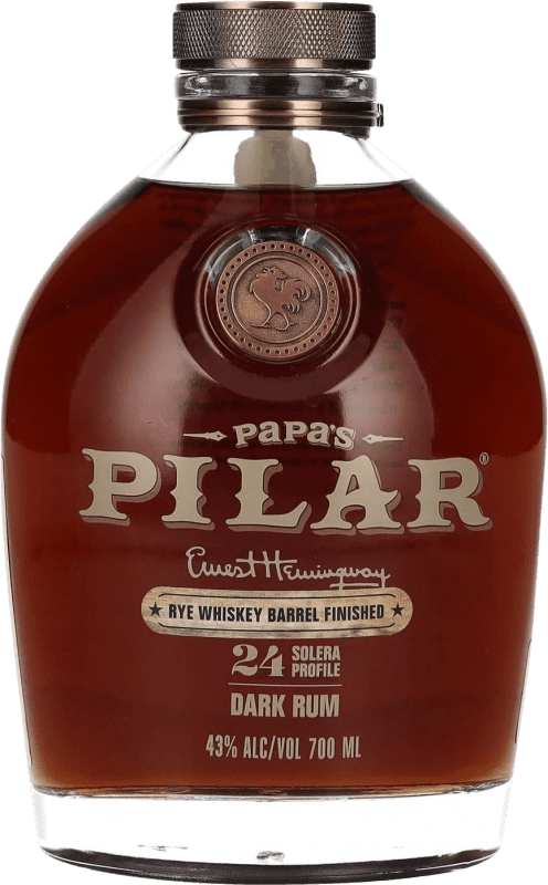 Бесплатная доставка | Ром Papa's Pilar Solera Profile Dark Rye Whiskey Barrel Limited Release Соединенные Штаты 24 Лет 70 cl