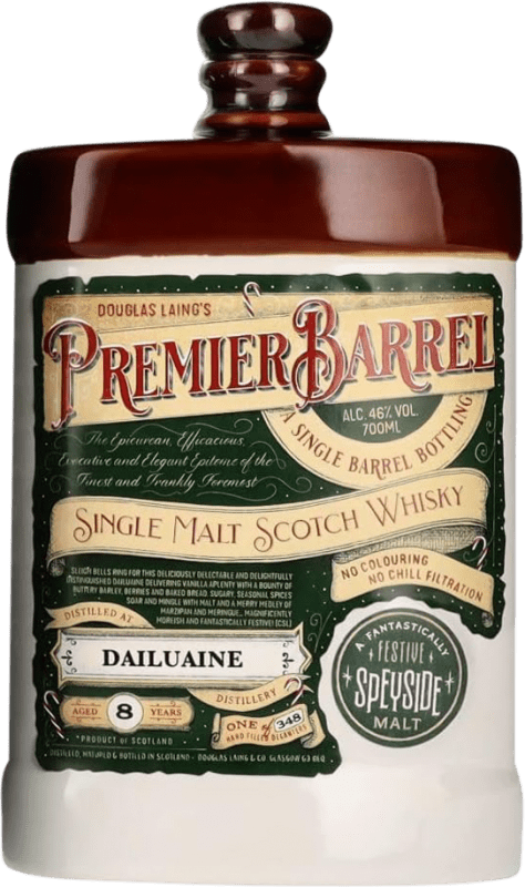 免费送货 | 威士忌单一麦芽威士忌 Douglas Laing's Premier Barrel at Dailuaine Christmas Edition 英国 8 岁 70 cl