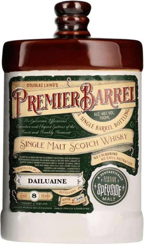 Envoi gratuit | Whisky Single Malt Douglas Laing's At Dailuaine Christmas 1er Premier, Édition Limitée, Barrel — Fût Royaume-Uni 8 Ans 70 cl