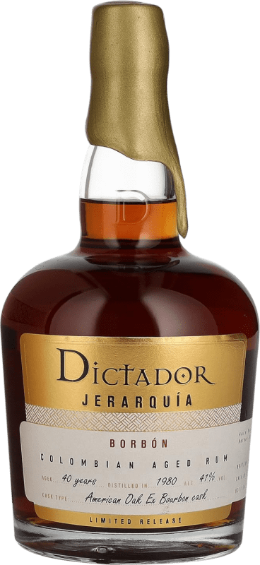 Envoi gratuit | Rhum Dictador Jerarquía Borbón Colombie 40 Ans 70 cl