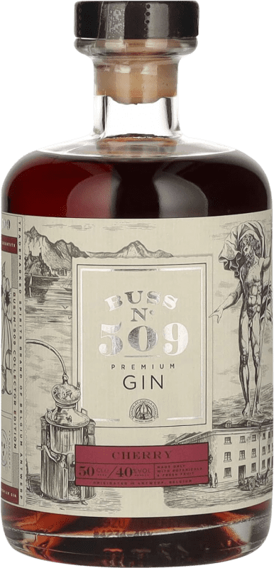 Spedizione Gratuita | Gin Buss Nº 509 Cherry Limited Edition Belgio Bottiglia Medium 50 cl