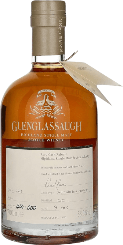 免费送货 | 威士忌单一麦芽威士忌 Glenglassaugh Puncheon Batch 4 Rare Cask Release PX 英国 9 岁 70 cl