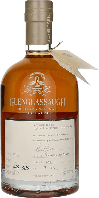Envio grátis | Whisky Single Malt Glenglassaugh Puncheon Nº 4 PX Pedro Ximénez Sherry Cask Finish — Afinado em Barrica, Batch, Edição Limitada, Rare — Exclusivo Reino Unido 9 Anos 70 cl