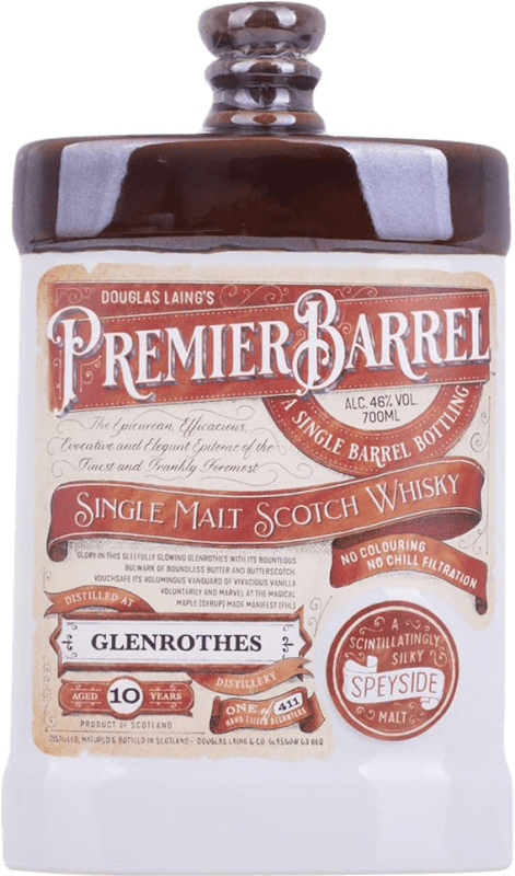 69,95 € Envio grátis | Whisky Single Malt Douglas Laing's At Glenrothes 1er Premier, Barrel — Barrica 10 Anos