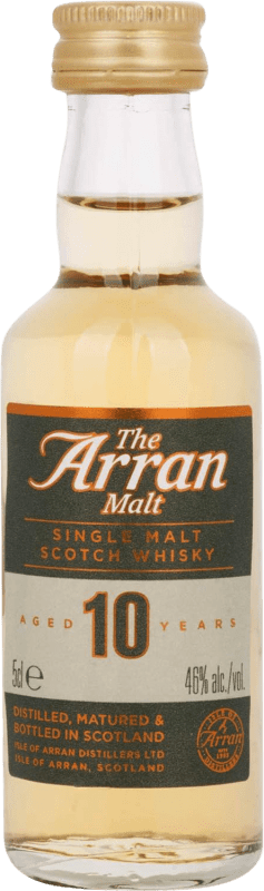 Envoi gratuit | Single Malt Whisky Isle Of Arran Royaume-Uni 10 Ans Bouteille Miniature 5 cl