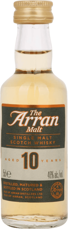 31,95 € Kostenloser Versand | Whiskey Single Malt Isle Of Arran 10 Jahre Miniaturflasche 5 cl