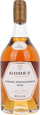 Cognac Conhaque Godet Single Grape Rare Folle Blanche 70 cl