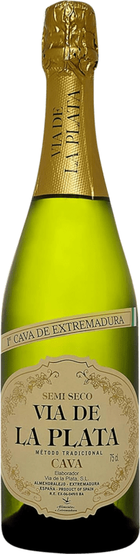 Envio grátis | Espumante branco Vía de la Plata Coupage Semi-seco Semi-doce D.O. Cava Extremadura Espanha Macabeo, Parellada 75 cl