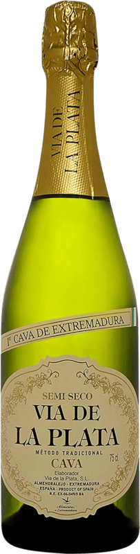 5,95 € Free Shipping | White sparkling Vía de la Plata Coupage Semi-Dry Semi-Sweet D.O. Cava