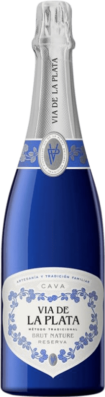 Free Shipping | White sparkling Vía de la Plata Coupage Brut Nature Reserve I.G.P. Vino de la Tierra de Extremadura Estremadura Spain Macabeo, Chardonnay, Parellada 75 cl