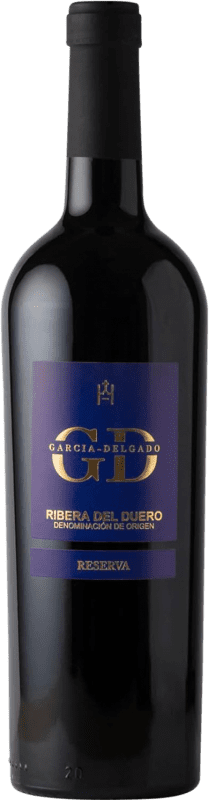 Бесплатная доставка | Красное вино García Delgado Резерва D.O. Ribera del Duero Кастилия-Леон Испания Tempranillo — Темпранильо 75 cl