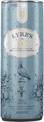 Spedizione Gratuita | Scatola da 24 unità Liquori Lyre's G&T Olanda Bottiglietta 25 cl Senza Alcol