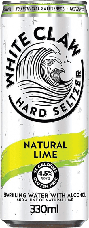 39,95 € Envoi gratuit | Boîte de 12 unités Mixer White Claw Hard Seltzer Natural — Naturel Canette 33 cl Lime — Citron Vert