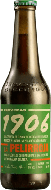 26,95 € Spedizione Gratuita | Scatola da 24 unità Birra Estrella Galicia 1906 Extra, Premium, Red Ale — Rossa Bottiglietta Terzo 33 cl