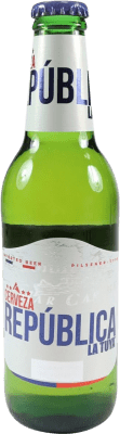 ビール 24個入りボックス República La Tuya. Alofoke Pilsner — ピルスナー 1/3ボトル 33 cl