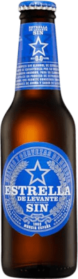 Bier 24 Einheiten Box Estrella de Levante Kleine Flasche 25 cl Alkoholfrei