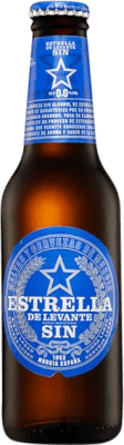 32,95 € | Caixa de 24 unidades Cerveja Estrella de Levante Espanha Garrafinha 25 cl Sem Álcool