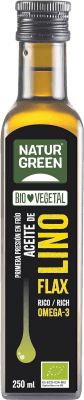 5,95 € | Óleo de Cozinha Natur Green Lino Bio Espanha Biológico Garrafa Pequena 25 cl