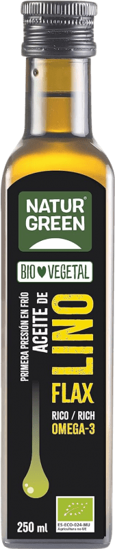 5,95 € | Huile Végétale Natur Green Espagne Bio — Écologique Petite Bouteille 25 cl Lino — Lin