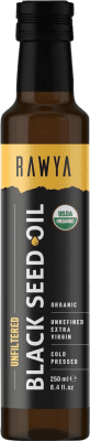 Óleo Vegetal Rawya Black — Edição Preta, Unfiltered — Não Filtrado Organic — Bio 25 cl Comino — Cominho