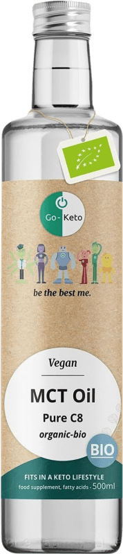 Free Shipping | Vegetable Oil Go-Keto MCT C8 Netherlands Bio — Organic Medium Bottle 50 cl