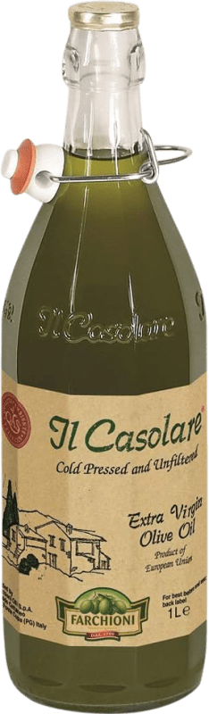 Envío gratis | Aceite de Oliva Farchioni Olii Il Casolare sin Filtrar AOVE Virgen Extra Italia 1 L