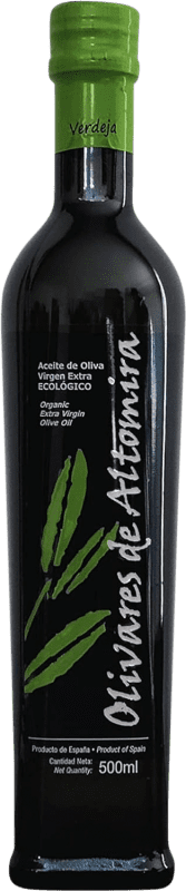 Envío gratis | Aceite de Oliva Olivares de Altomira Virgen Extra Ecológico España Tempranillo Botella Medium 50 cl