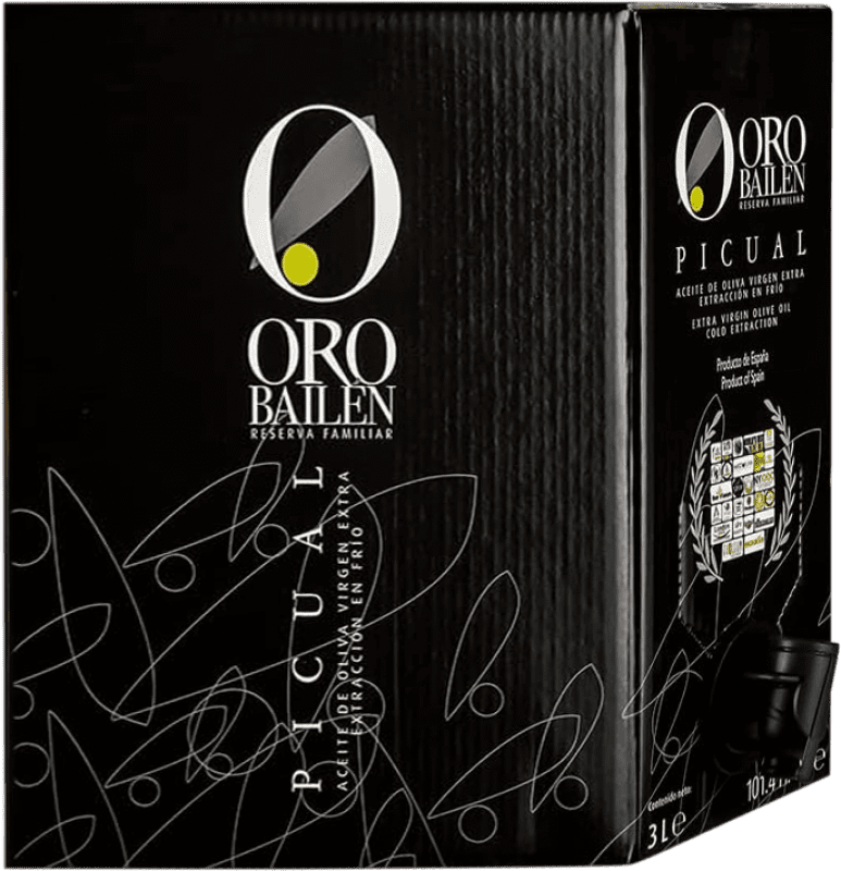 Free Shipping | Olive Oil Oro Bailén Virgen Extra Spain Picual Bag in Box 3 L