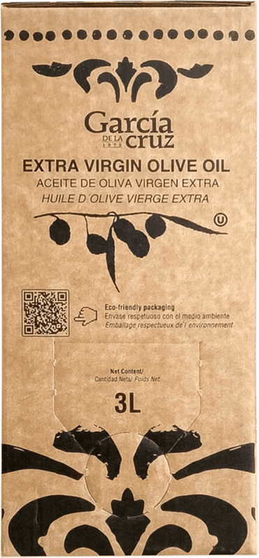 Free Shipping | Olive Oil García de la Cruz EVOO Extra Virgin Castilla la Mancha Spain Bag in Box 3 L