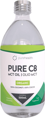 Aceite de Cocina Pure Health MCT C8 Coco Orgánico Botella Medium 50 cl