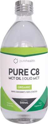Free Shipping | Cooking Oil Pure Health MCT C8 Coco Orgánico Germany Organic Medium Bottle 50 cl