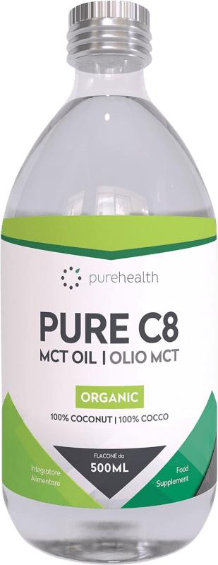 28,95 € | Huile Végétale Pure Health MCT C8 Allemagne Organic — Biologique Bouteille Medium 50 cl Coconut — Noix de Coco