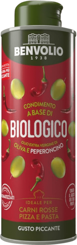 Envío gratis | Aceite de Oliva Benvolio 1938 Virgen Extra Aromatizado de Guindilla Italia Botellín 25 cl