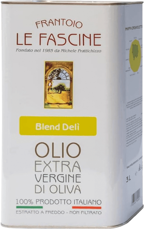 68,95 € | Huile d'Olive Le Fascine HOVE Vierge Extra Italie Canette Spéciale 3 L
