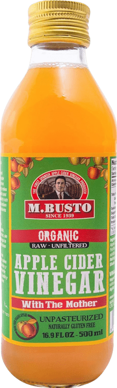 8,95 € Бесплатная доставка | Уксус M. Busto Sin Filtrar — Нефильтрованный Eco — Эко Био Органический Средняя бутылка 50 cl Manzana — Яблоко, Cider — Сидр