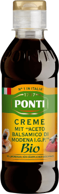 Envoi gratuit | Boîte de 2 unités Vinaigre ‎Ponti Creme Aceto Balsamico Bio D.O.C. Modena Italie Petite Bouteille 25 cl