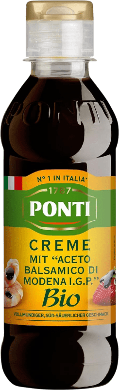 12,95 € | Boîte de 2 unités Vinaigre Ponti Balsamique, Crème D.O.C. Modena Italie Bio — Écologique Petite Bouteille 25 cl